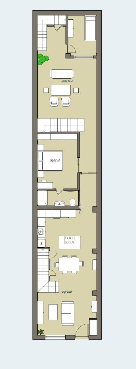 Planta baja (orientativo) · Ground floor (orientative)
